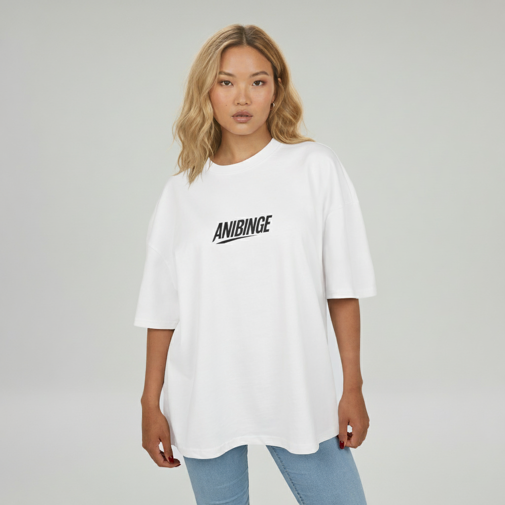 "ANIBINGE" Logo Oversized T-Shirt